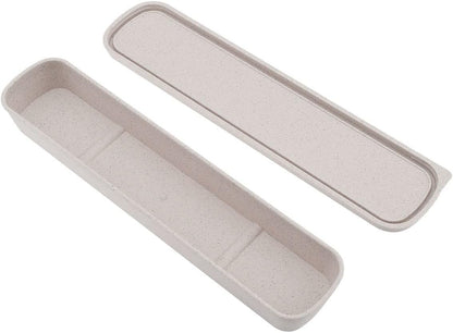 1pcs Portable Flatware Box Travel Tableware Storage Case Box, Utensil Case Flatware Storage Box for Cutlery Kit, 9.84 x 2.40 inch (Pink)