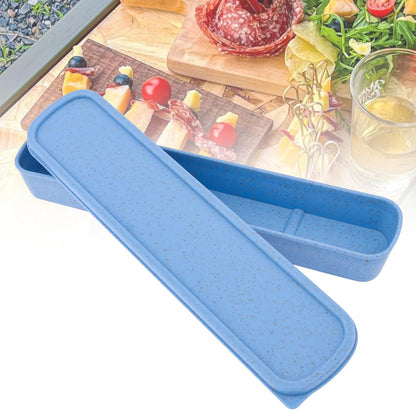 1pcs Portable Flatware Box Travel Tableware Storage Case Box, Utensil Case Flatware Storage Box for Cutlery Kit, 9.84 x 2.40 inch (Pink)