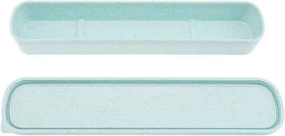 1pcs Portable Flatware Box Travel Tableware Storage Case Box, Utensil Case Flatware Storage Box for Cutlery Kit, 9.84 x 2.40 inch (Pink)
