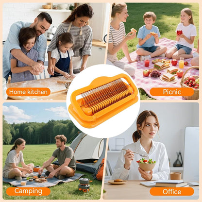 Hot Dog Slicing Tool, Stainless Steel Sausage Cutter Hot Dog Slicer Sausage Cutter Hotdog Sausage Slicer Hotdog Kitchen Tool for Kitchen Grilling Camping 8.27in