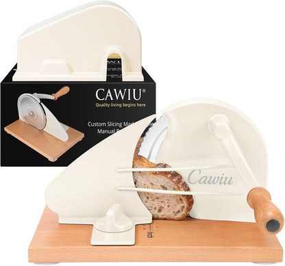 Upgraded Manual Bread Slicer for Homemade Sourdough Round with Cover