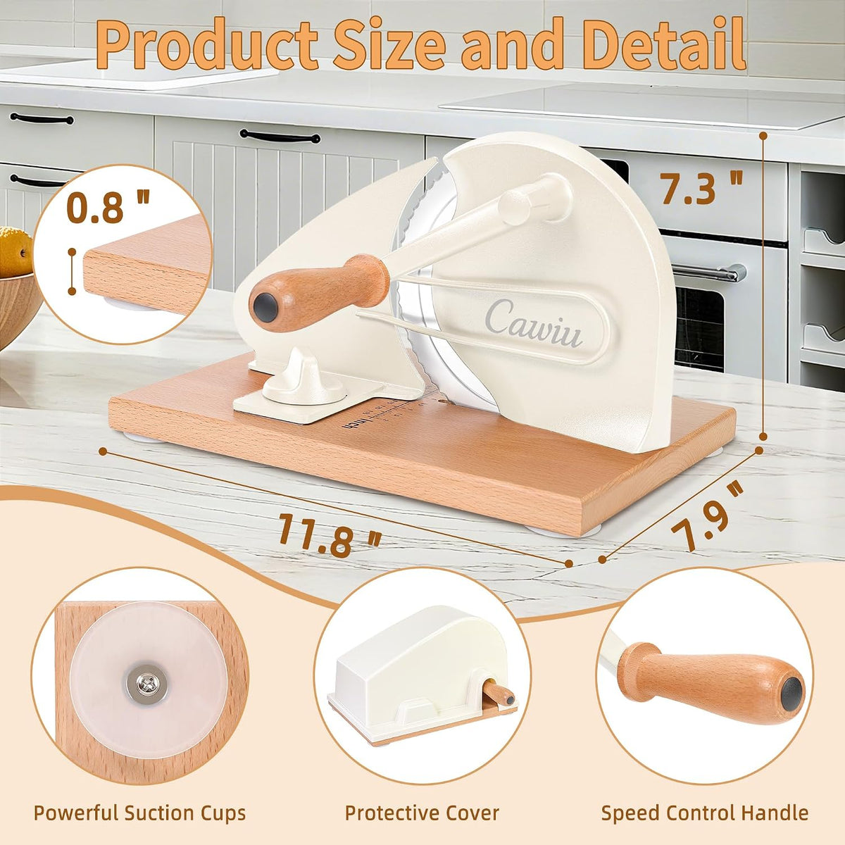 Upgraded Manual Bread Slicer for Homemade Sourdough Round with Cover