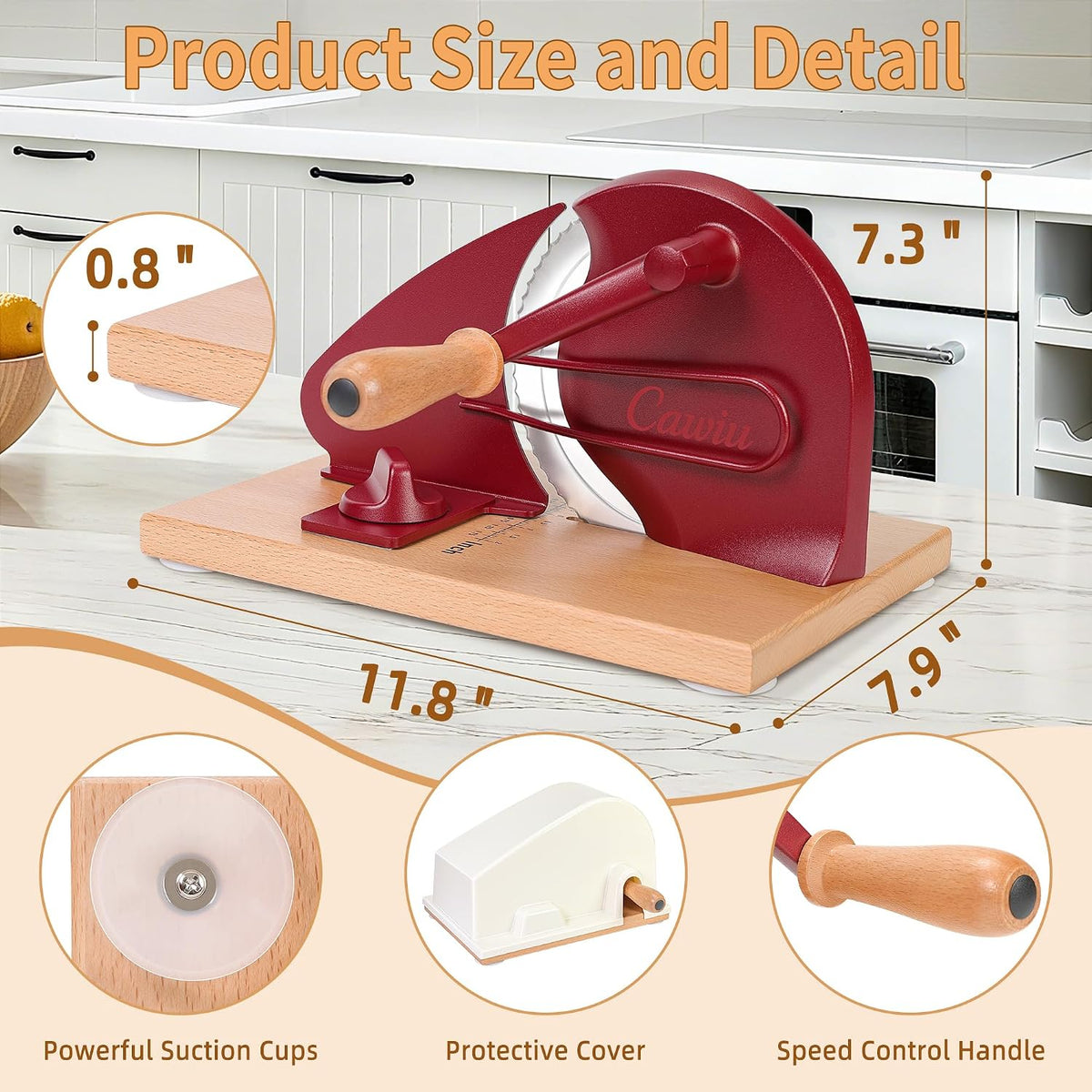 Upgraded Manual Bread Slicer for Homemade Sourdough Round with Cover