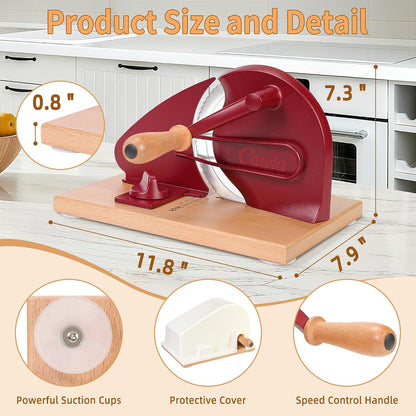 Upgraded Manual Bread Slicer for Homemade Sourdough Round with Cover
