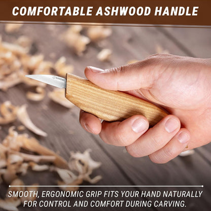 Wood Carving Detail Knife C15 1.4" Whittling Knife for Detail Woodcarving Craft Knife - Chip Carving Knife Wood Carving Tools for Beginners and Kids