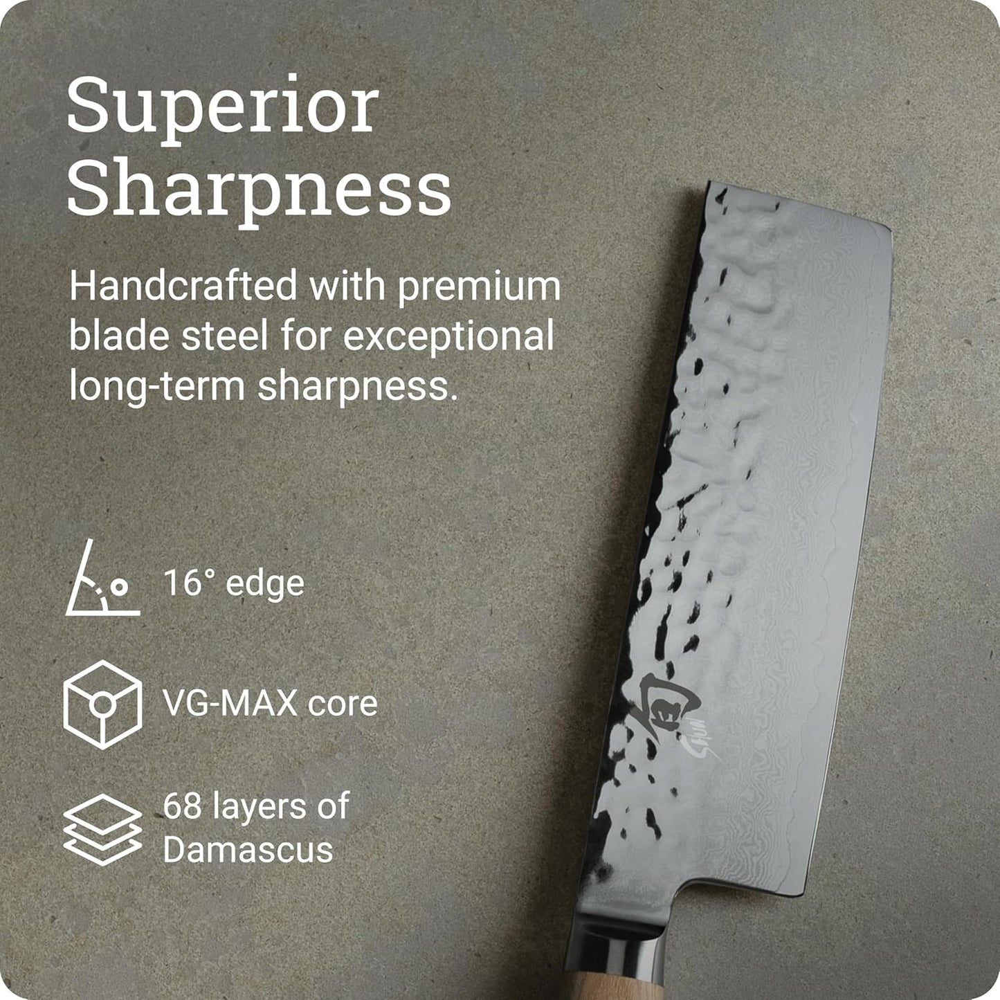 Premier Blonde 5.5" Nakiri Knife | Handcrafted Japanese Vegetable Knife, Slicing Tool, VG-MAX Core, Damascus Stainless Steel Cladding, Pakkawood Handle