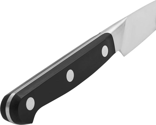 Pro 5.5-inch Razor-Sharp German Rocking Santoku Knife, Made in Company-Owned German Factory with Special Formula Steel perfected for almost 300 Years, Dishwasher Safe