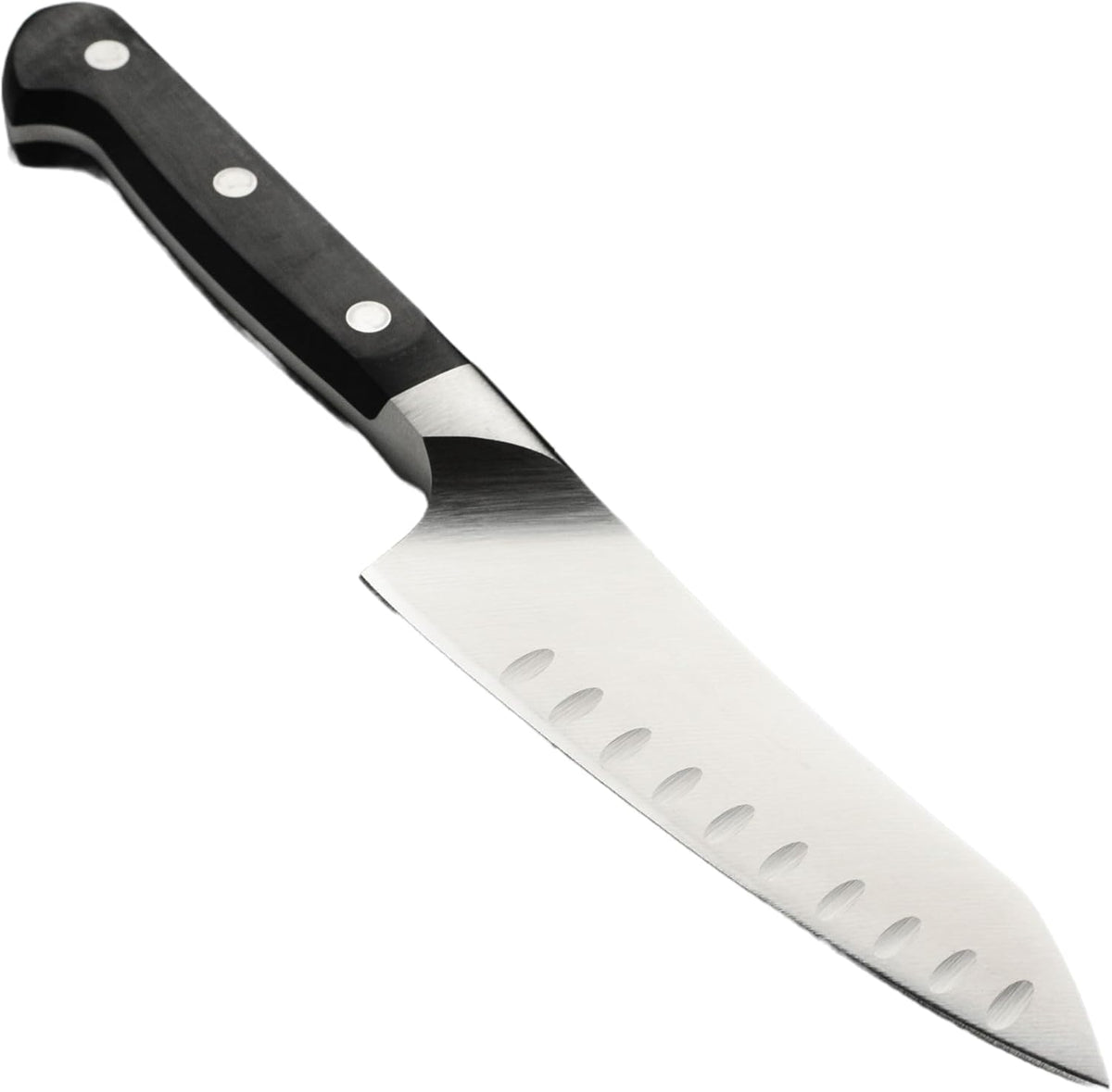 Pro 5.5-inch Razor-Sharp German Rocking Santoku Knife, Made in Company-Owned German Factory with Special Formula Steel perfected for almost 300 Years, Dishwasher Safe