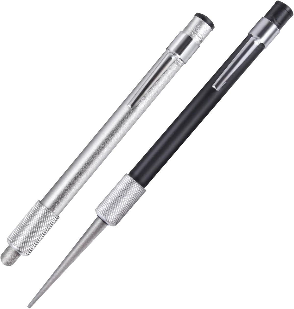 2 Pieces Diamond Retractable Knife Sharpener Serrated Knife Sharpener with Retractable Diamond Sharpening Rod Sharpening Steel Rod Tool for Kitchen Outdoor Repairs Polishes Restores