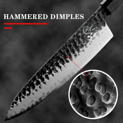 7 Inch Nakiri Chef Knife AUS10 3-layer High Carbon Stainless Steel Vegetable Kitchen Knife, Hand Forged Professional Sharp Multipurpose Nakiri Knife(Rosewood Handle & Gift Box)
