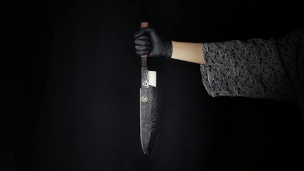7 Inch Nakiri Chef Knife AUS10 3-layer High Carbon Stainless Steel Vegetable Kitchen Knife, Hand Forged Professional Sharp Multipurpose Nakiri Knife(Rosewood Handle & Gift Box)