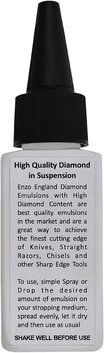 Poly Diamond Premium Suspension Abrasive Emulsion Fluid Stropping Sharpening Honing Buffing Polishing Razor Knife Tools Cutting Blade (0.5 Micron)
