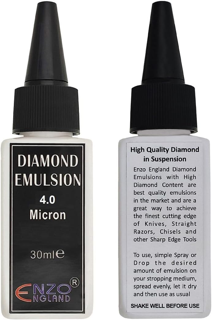 Poly Diamond Premium Suspension Abrasive Emulsion Fluid Stropping Sharpening Honing Buffing Polishing Razor Knife Tools Cutting Blade (0.5 Micron)