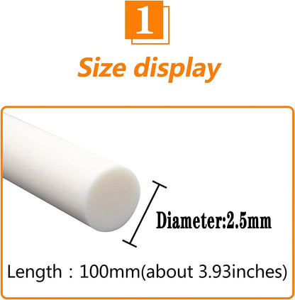 Ceramic Rods - Alumina Ceramic rods Have Corrosion Resistant Smooth Surface, 1pcs 100mm,Diameter 5mm