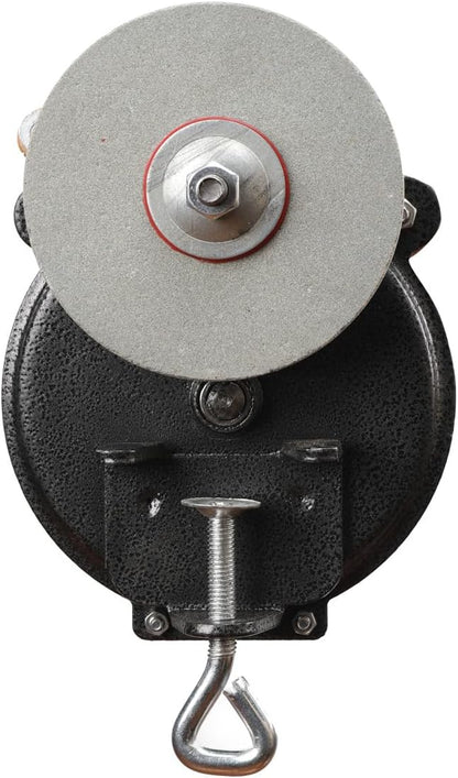 Hand Crank Grinder, 6" Wheel Manual Knife Sharpener, Knife Grinder | Bench Mounted Hand-Cranked Knives Grinding Sharpener, for Kitchen Knives Scissors Garden Tool