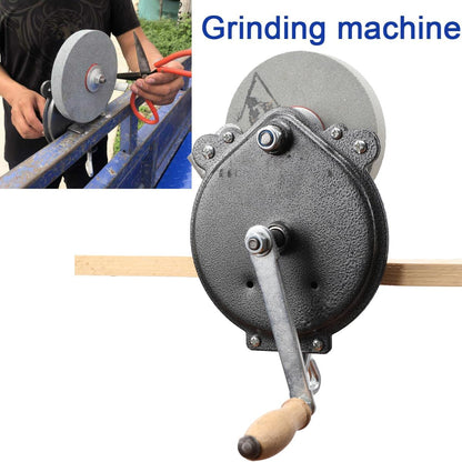 Hand Crank Grinder, 6" Wheel Manual Knife Sharpener, Knife Grinder | Bench Mounted Hand-Cranked Knives Grinding Sharpener, for Kitchen Knives Scissors Garden Tool