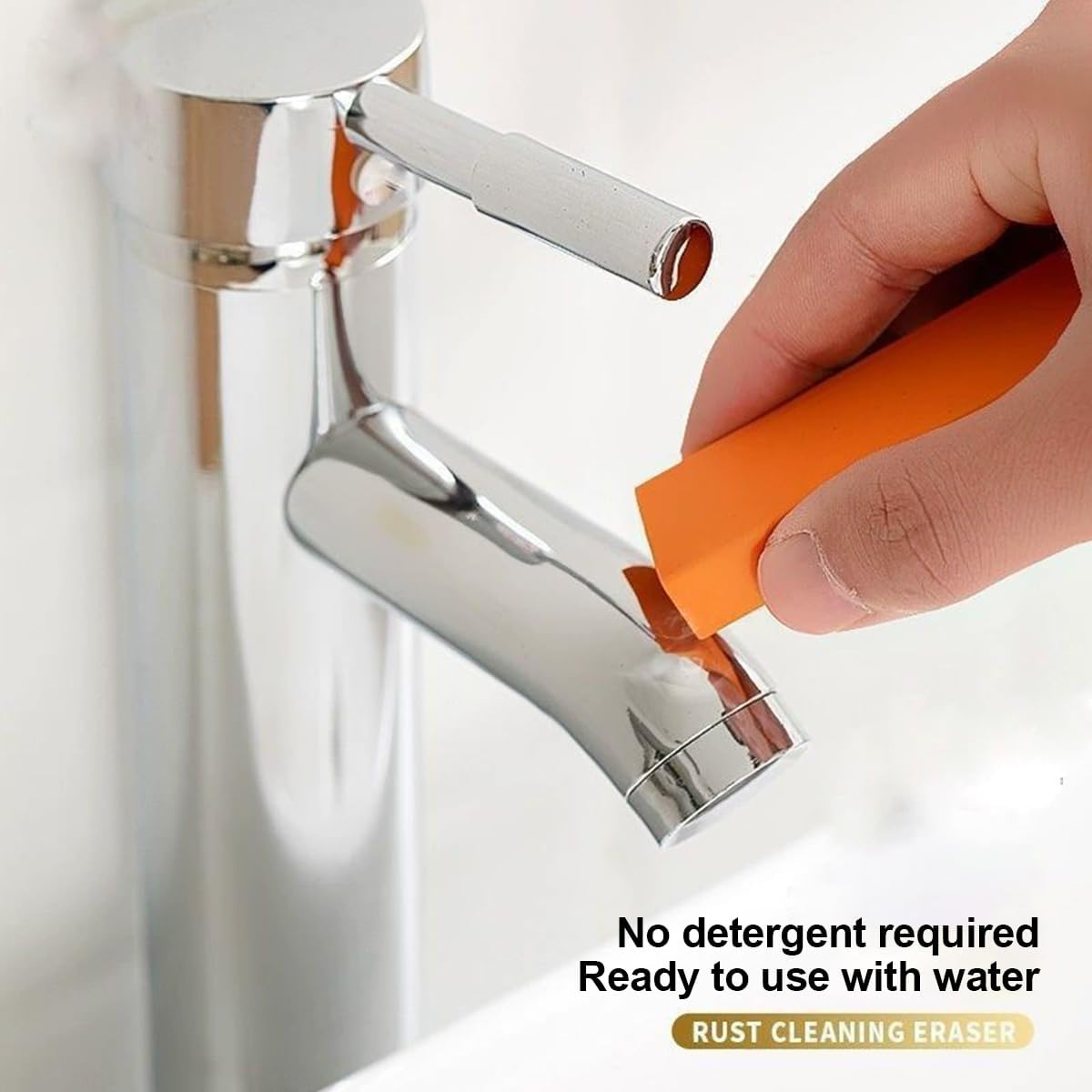 Stainless Steel Stain Decontamination Eraser,2pcs Magical Rubber Rust Remover Scratch Sponges Eraser for Kitchen, Bathroom, Household Cleaning