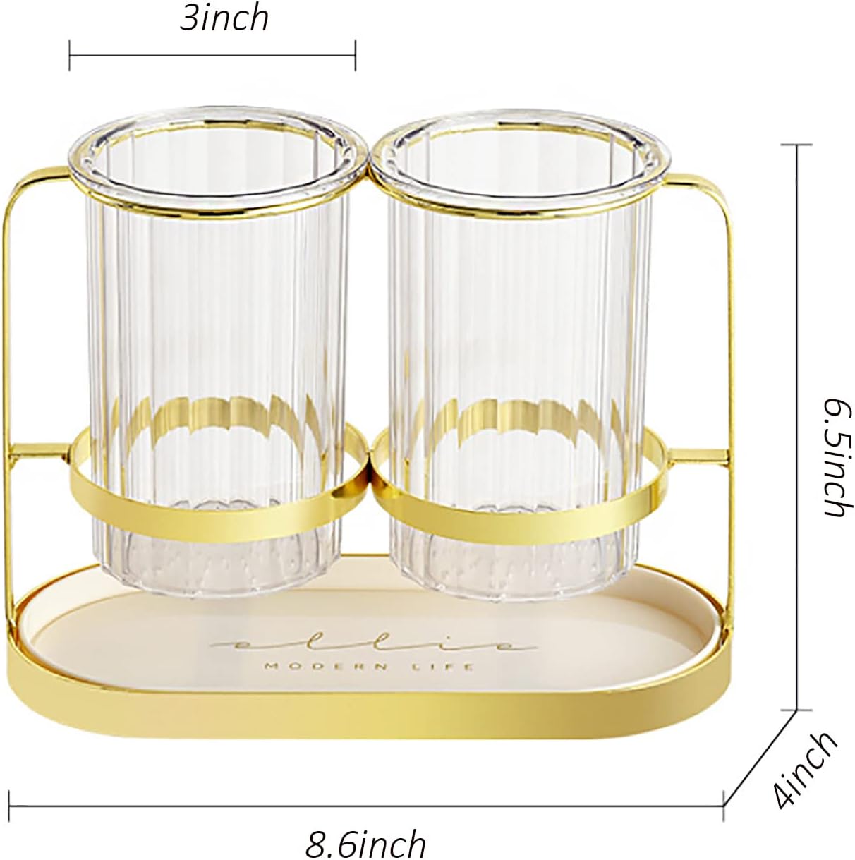 Gold Utensil Holder Silverware Caddy for Party - Cutlery, Spoon, Fork, Flatware Drain Rack Countertop Organizer for Kitchen Restaurant