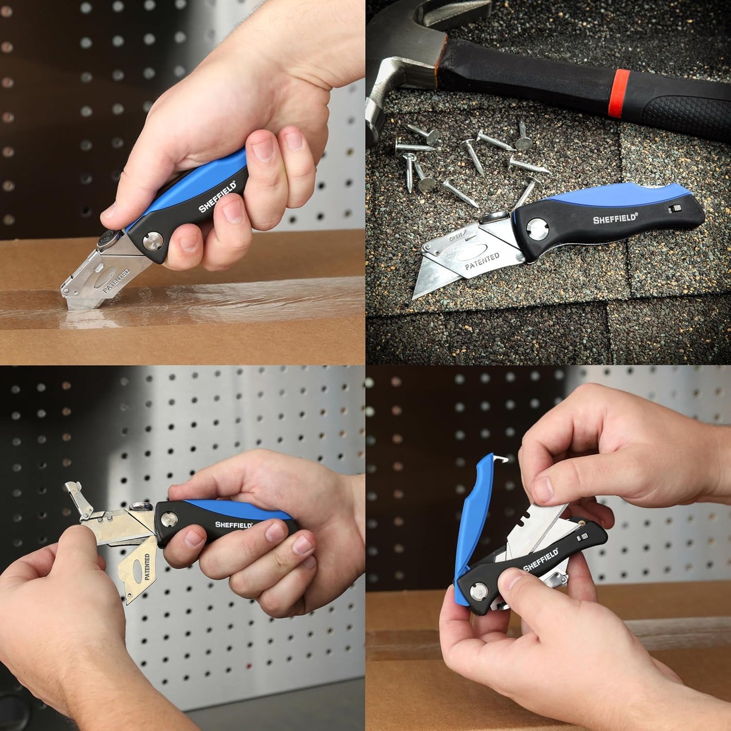 Utility Knife with 5 Utility Knife Blade Storage Compartment | Utility Knife Accepts Standard Utility Blades For Home, Office, Trades, and Warehouse