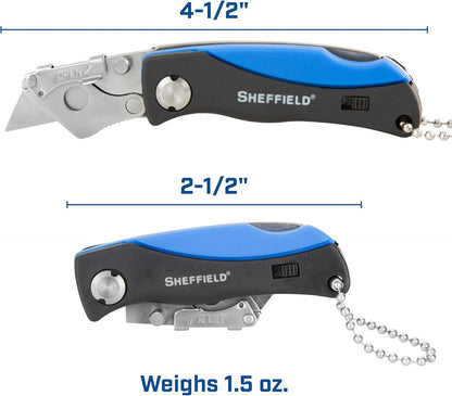 Utility Knife with 5 Utility Knife Blade Storage Compartment | Utility Knife Accepts Standard Utility Blades For Home, Office, Trades, and Warehouse
