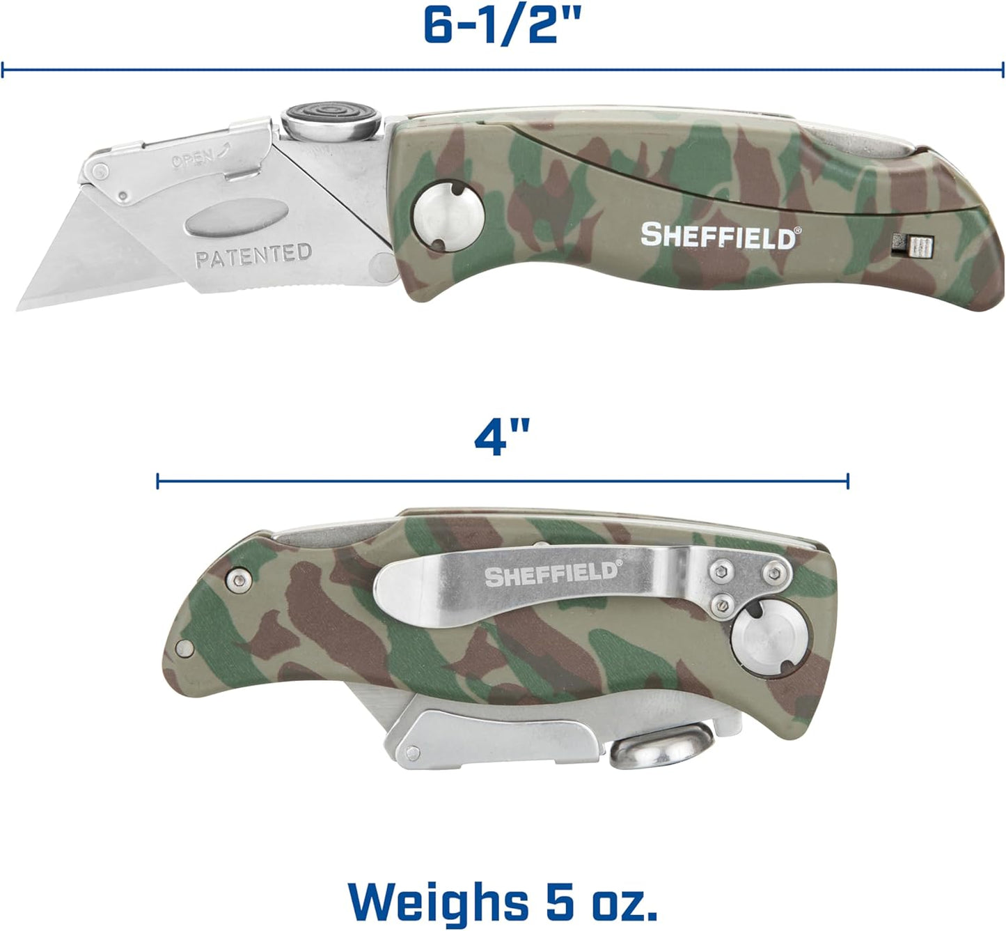 Utility Knife with 5 Utility Knife Blade Storage Compartment | Utility Knife Accepts Standard Utility Blades For Home, Office, Trades, and Warehouse
