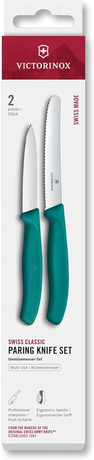 Swiss Classic 2 Piece Paring Knife Set, Serrated & Straight Edge