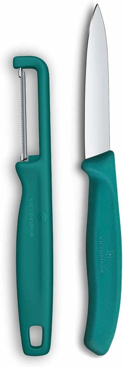 Swiss Classic 2 Piece Paring Knife Set, Serrated & Straight Edge