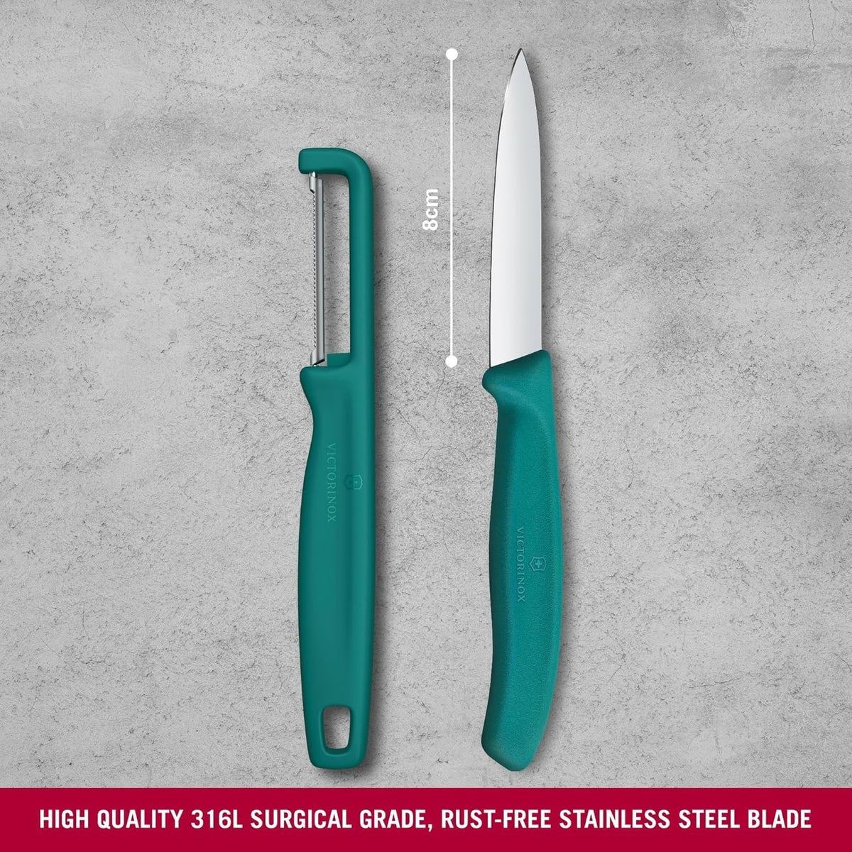 Swiss Classic 2 Piece Paring Knife Set, Serrated & Straight Edge