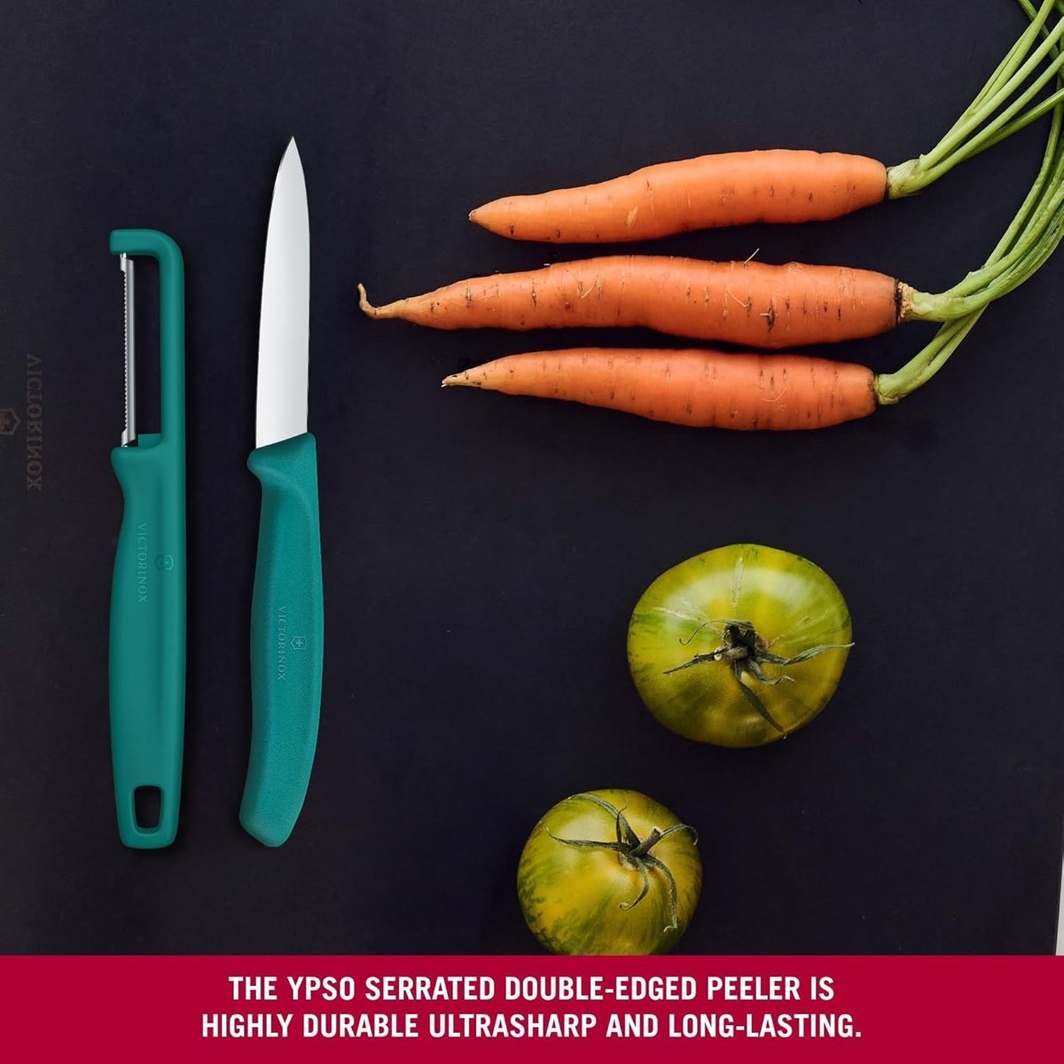 Swiss Classic 2 Piece Paring Knife Set, Serrated & Straight Edge