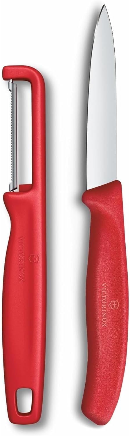 Swiss Classic 2 Piece Paring Knife Set, Serrated & Straight Edge