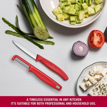 Swiss Classic 2 Piece Paring Knife Set, Serrated & Straight Edge