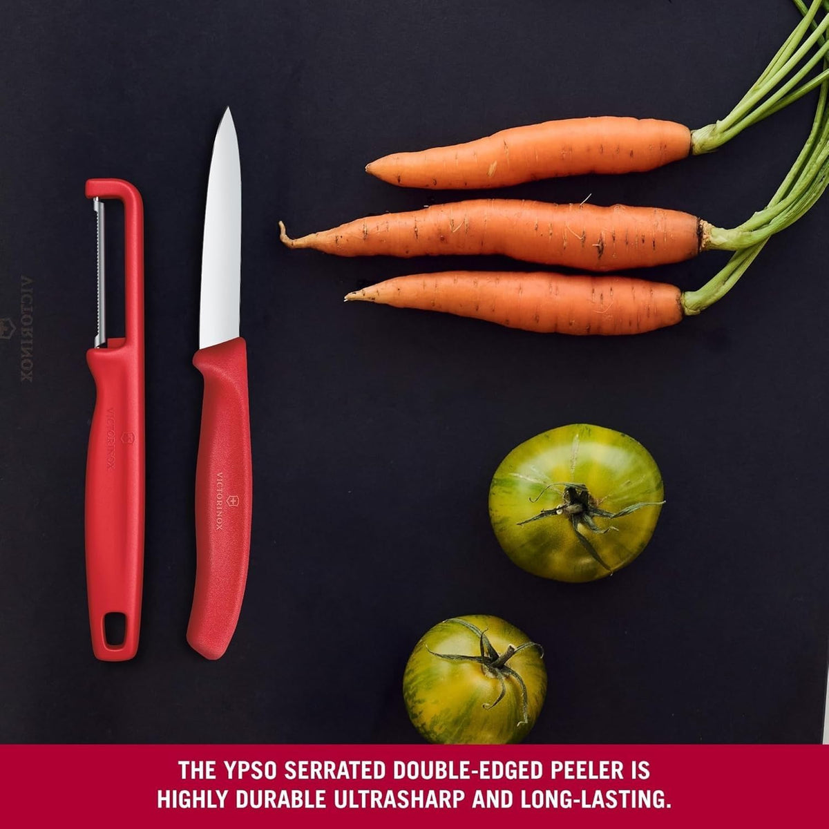 Swiss Classic 2 Piece Paring Knife Set, Serrated & Straight Edge