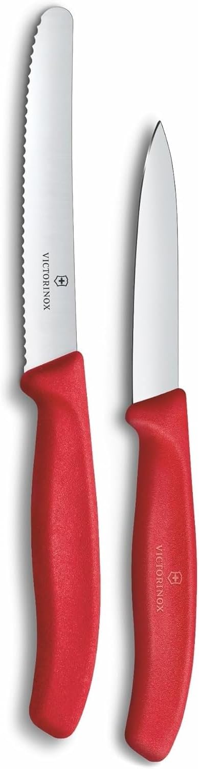 Swiss Classic 2 Piece Paring Knife Set, Serrated & Straight Edge