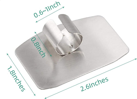 wefaner Stainless Steel Finger Guards for Cutting, Hand Protector Finger Protector Avoid Injury When Cutting Vegetables, Meat, Slicing and Dicing Safe Chopping Tools.