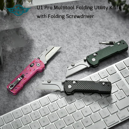 U1 Pro Multitool Folding Utility Knife with Folding Screwdriver