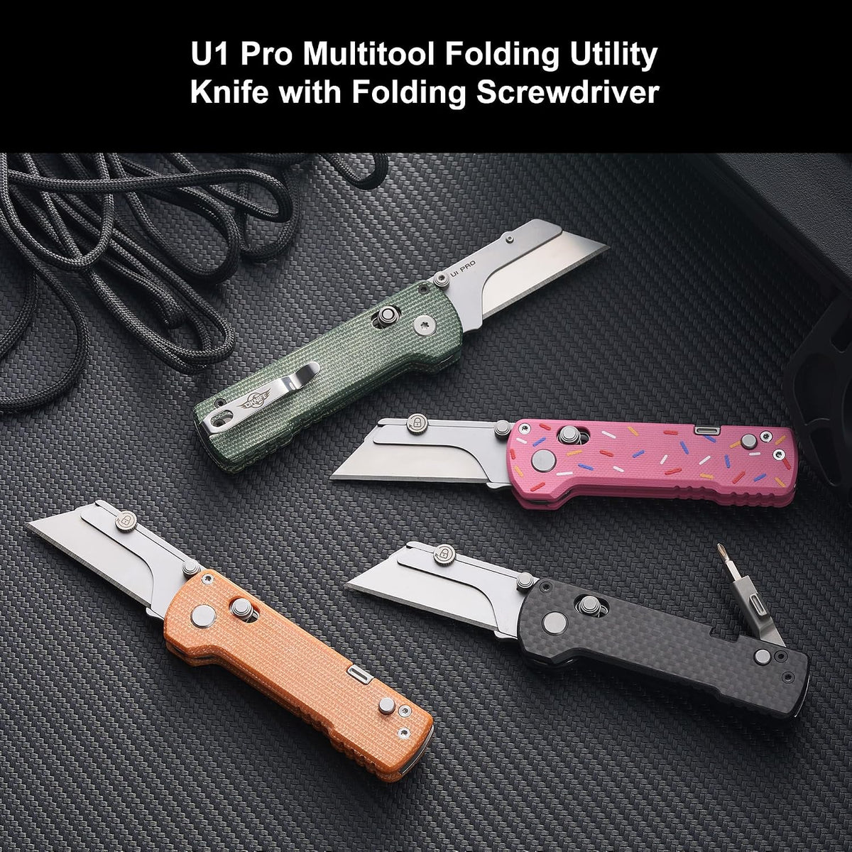 U1 Pro Multitool Folding Utility Knife with Folding Screwdriver