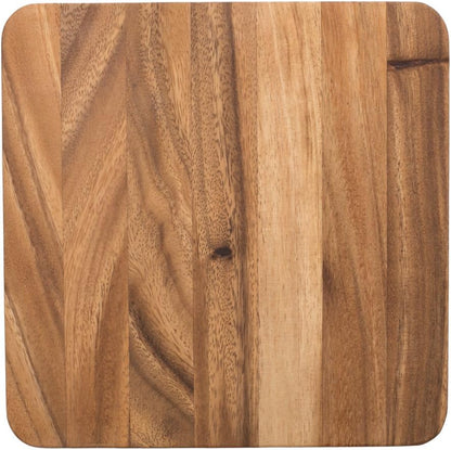 Gourmet Square Cutting Board, Acacia Wood 0.5 x 9 x 9 inches