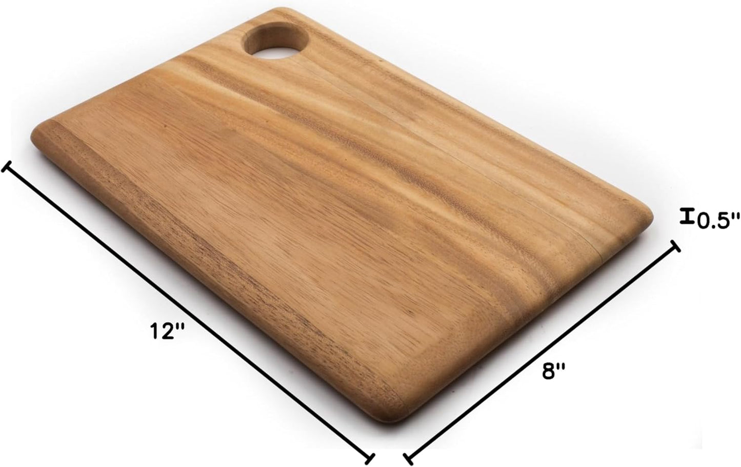 Gourmet Square Cutting Board, Acacia Wood 0.5 x 9 x 9 inches