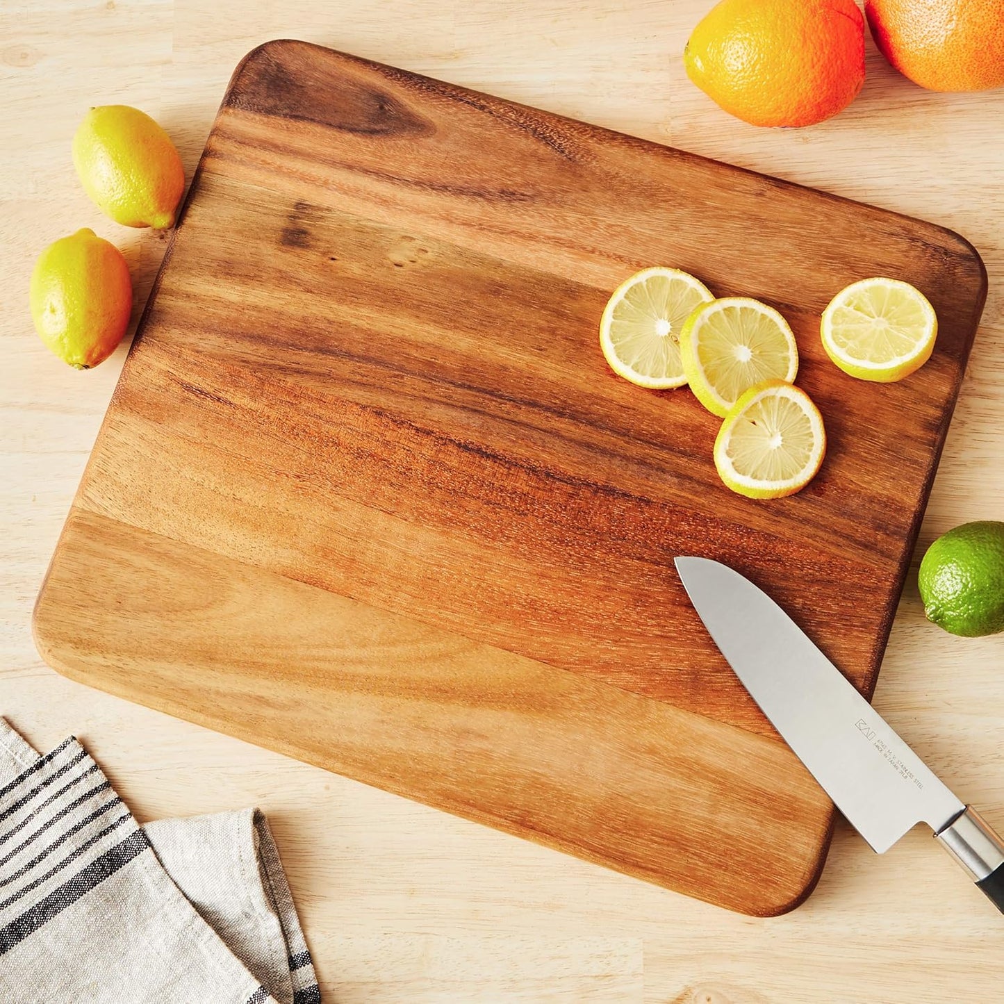 Gourmet Square Cutting Board, Acacia Wood 0.5 x 9 x 9 inches
