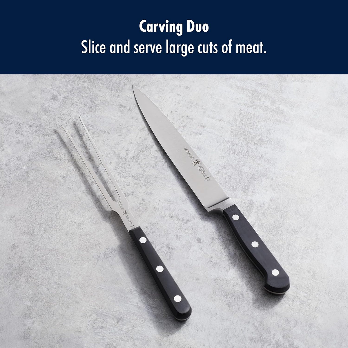 Classic Razor-Sharp 2-Piece Carving Set, German Engineered Informed by 100+ Years of Mastery