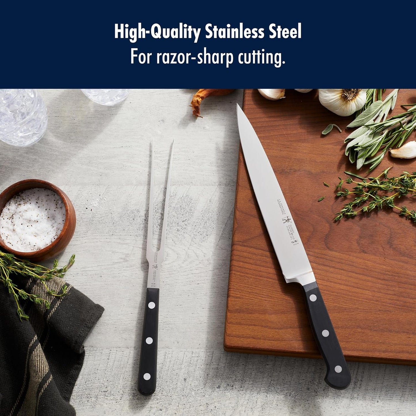 Classic Razor-Sharp 2-Piece Carving Set, German Engineered Informed by 100+ Years of Mastery