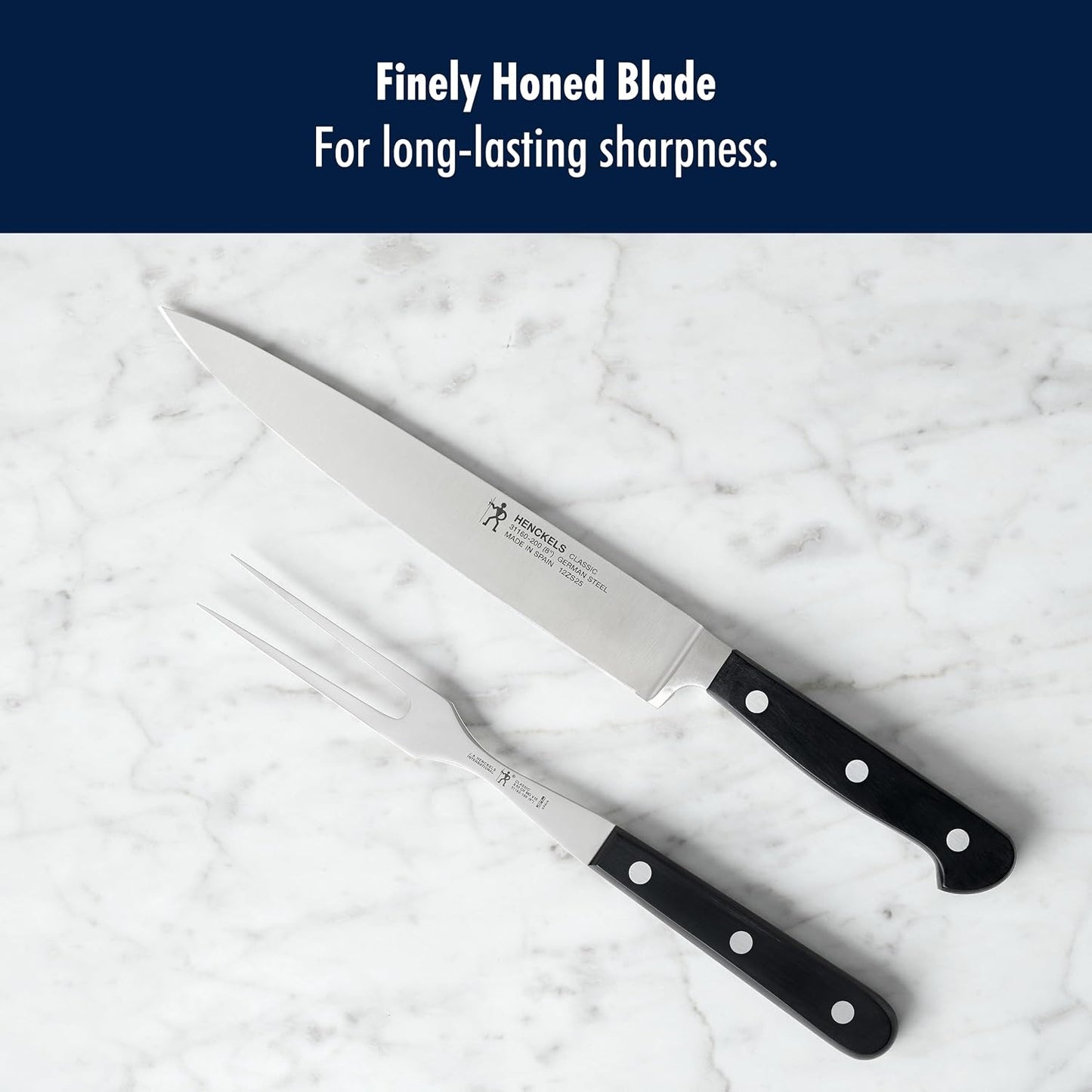 Classic Razor-Sharp 2-Piece Carving Set, German Engineered Informed by 100+ Years of Mastery