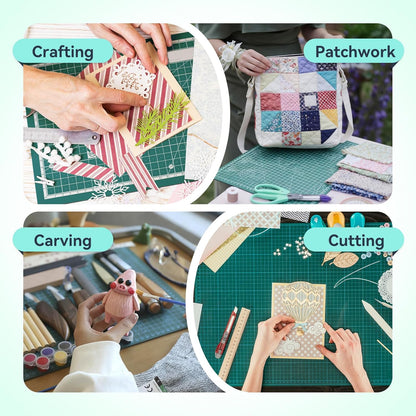 5 Packs Self Healing Cutting Mat- 12" x 18” Double-Sided Cutting Mats for Crafts, A3 High-Density Sewing Mat with Grid for Fabric Quilting Modeling Hobby Scrapbooking Project
