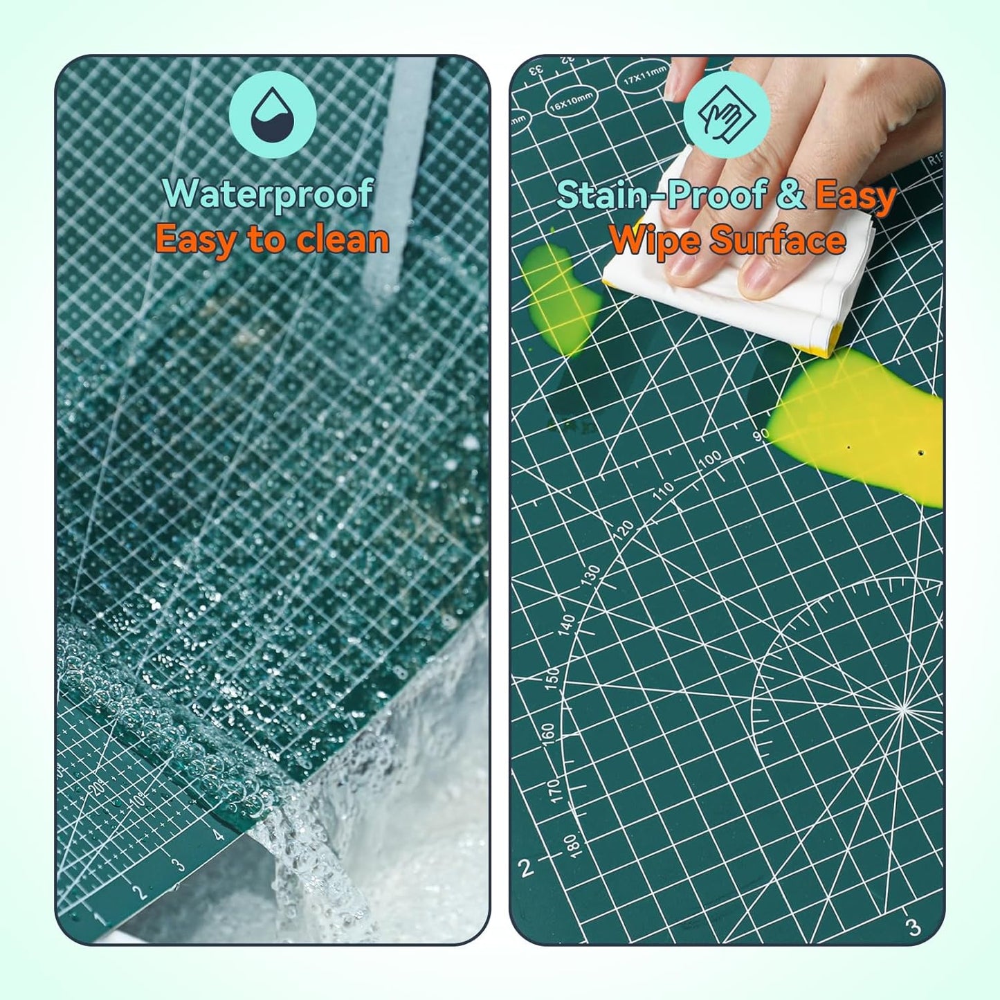 5 Packs Self Healing Cutting Mat- 12" x 18” Double-Sided Cutting Mats for Crafts, A3 High-Density Sewing Mat with Grid for Fabric Quilting Modeling Hobby Scrapbooking Project
