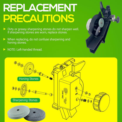 4022060160 Sharpening Stones Grinder Sharpening and Honing Stone Set Fits for Bizerba Slicer All Models, Replaces for 60223401000, 60223401100