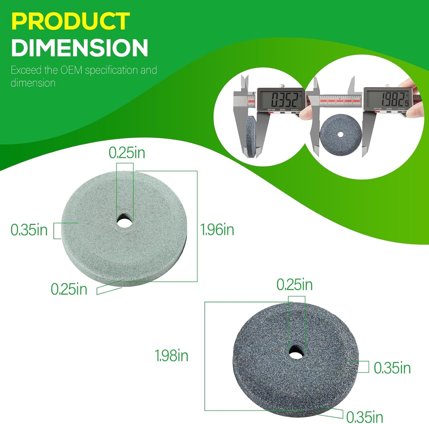 4022060160 Sharpening Stones Grinder Sharpening and Honing Stone Set Fits for Bizerba Slicer All Models, Replaces for 60223401000, 60223401100