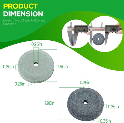4022060160 Sharpening Stones Grinder Sharpening and Honing Stone Set Fits for Bizerba Slicer All Models, Replaces for 60223401000, 60223401100