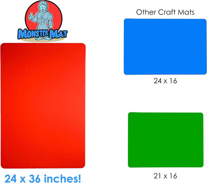 36x24 Inch Extra Large Silicone Table Protector Craft Mat for Painting, Clay, Projects, Arts and Crafts and More. Easy Clean Up and Rolls for Storage. Largest Mat Available