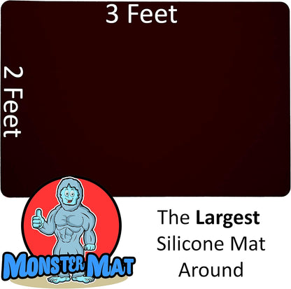 36x24 Inch Extra Large Silicone Table Protector Craft Mat for Painting, Clay, Projects, Arts and Crafts and More. Easy Clean Up and Rolls for Storage. Largest Mat Available