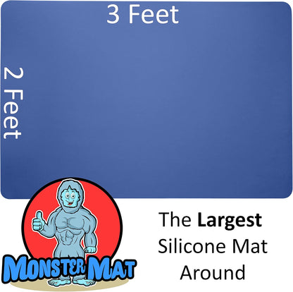 36x24 Inch Extra Large Silicone Table Protector Craft Mat for Painting, Clay, Projects, Arts and Crafts and More. Easy Clean Up and Rolls for Storage. Largest Mat Available